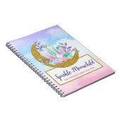 Watercolor-Kristalle u. Goldsichelförmige Notizblock (Rechte Seite)