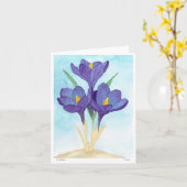Watercolor-Krokus-Mitteilungskarten Karte (Gelbe Blume)