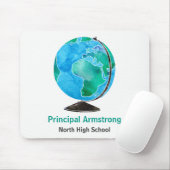 Watercolor-Kugel-personalisierter Schulvorsteher Mousepad (Mit Mouse)