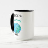 Watercolor-Kugel-personalisierter Schulvorsteher Tasse (Vorderseite Links)