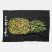 Watercolor-Kunst-niedliche Ananas Geschirrtuch (Horizontal)
