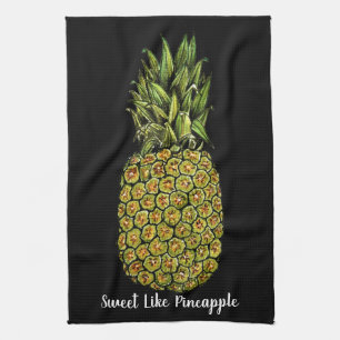 Watercolor-Kunst-niedliche Ananas Geschirrtuch