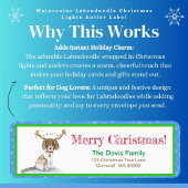 Watercolor Labradoodle Weihnachtsbeleuchtung Antle