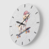 Watercolor Labrador Retriever Wall Clock Große Wanduhr (Winkel)