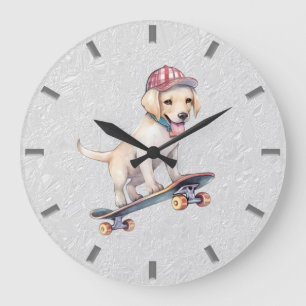 Watercolor Labrador Retriever Wall Clock Große Wanduhr