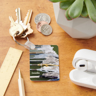 Watercolor Lacrosse Sticks Keychain Schlüsselanhänger