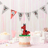 Watercolor Ladybug Happy Birthday Bunting Banner