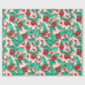 Watercolor Ladybugs Wrapping Paper Geschenkpapier (Flach)