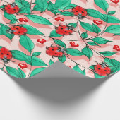 Watercolor Ladybugs Wrapping Paper Geschenkpapier (Ecke)