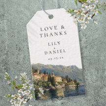 Watercolor Lake Como Italienische Hochzeit Vielen 