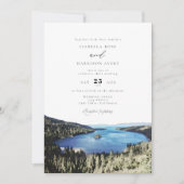 Watercolor Lake Tahoe Nationalpark Wedding Einladung (Vorderseite)