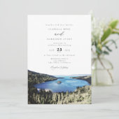 Watercolor Lake Tahoe Nationalpark Wedding Einladung (Stehend Vorderseite)