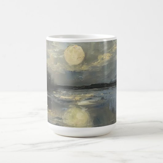 Watercolor Landscape Custom Name Mug Kaffeetasse (Mittel)