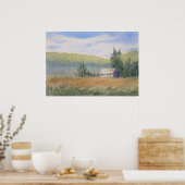 Watercolor Landscape Painting Poster (Küche)