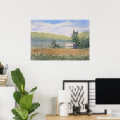 Watercolor Landscape Painting Poster (Heimbüro)