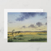 watercolor Landscape Painting  Postkarte (Vorne/Hinten)
