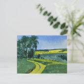 Watercolor Landscape Painting  Postkarte (Stehend Vorderseite)