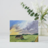 Watercolor Landscape Painting  Postkarte (Stehend Vorderseite)