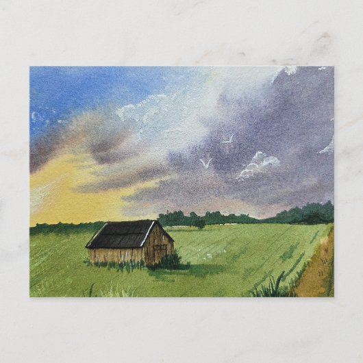 Watercolor Landscape Painting  Postkarte (Vorderseite)