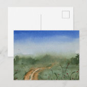 Watercolor Landscape Painting Postkarte (Vorne/Hinten)