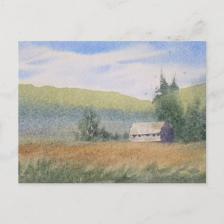 Watercolor Landscape Painting Postkarte