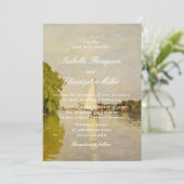 Watercolor Landscape Wedding Invitation Einladung (Stehend Vorderseite)