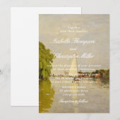 Watercolor Landscape Wedding Invitation Einladung (Vorne/Hinten)