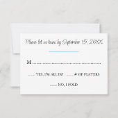 Watercolor Las Vegas Sign Wedding RSVP Karte (Rückseite)