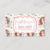 Watercolor Lash Artist Rabattkarte (Vorderseite)