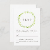 Watercolor Laurel UAWG RSVP Karte (Vorne/Hinten)
