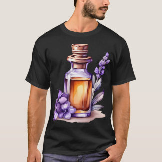 Watercolor Lavendel Essenzielles Öl T-Shirt