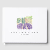 Watercolor Lavendel Fields Gästebuch (Vorderseite)