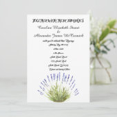 Watercolor Lavendel Kräuter Blumenzehen Einladung (Stehend Vorderseite)