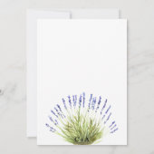 Watercolor Lavendel Kräuter Blumenzehen Einladung (Rückseite)
