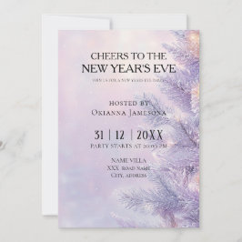Watercolor-Lavendel-Silvesterparty Einladung