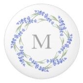 Watercolor Lavendel Wreath Keramikknauf (Vorderseite)