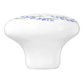 Watercolor Lavendel Wreath Keramikknauf (Seitenansicht)