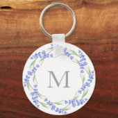 Watercolor Lavendel Wreath Schlüsselanhänger (Rückseite)