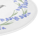 Watercolor Lavendel Wreath Schneidebrett (Ecke)