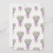 Watercolor Lavender Bouquet Vielen Dank Dankeskarte (Rückseite)