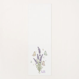 Watercolor Lavender Bunch Butterfly Yoga Mat Yogamatte