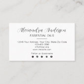 Watercolor Lavender Essential Oils Purple Visitenkarte (Rückseite)