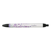 Watercolor Lavender Floral Monogram Name Pen Kugelschreiber (Vorderseite)