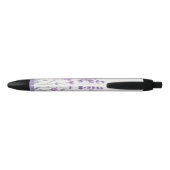 Watercolor Lavender Floral Monogram Name Pen Kugelschreiber (Rückseite)