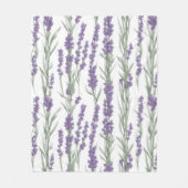 Watercolor Lavender Flowers Fleecedecke (Vorderseite)