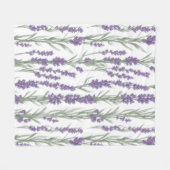 Watercolor Lavender Flowers Fleecedecke (Vorderseite (Horizontal))