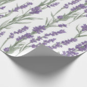 Watercolor Lavender Flowers Geschenkpapier (Ecke)