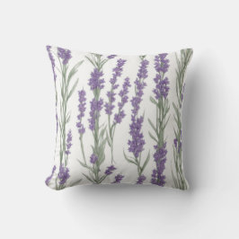 Watercolor Lavender Flowers Kissen