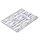 Watercolor Lavender Flowers Personalized Notizblock (Linke Seite)