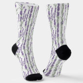 Watercolor Lavender Flowers Socken (Gewinkelt)